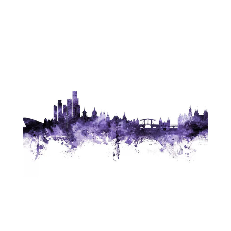 Amsterdam, The Netherlands Skyline by Michael Tompsett - Wrapped Canvas Gallery-Wrapped Canvas Giclée