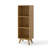 Ronald 3-Shelf Bookcase Cabinet with Adjustable Shelves and Solid Wood Legs-1726803826-1726803824