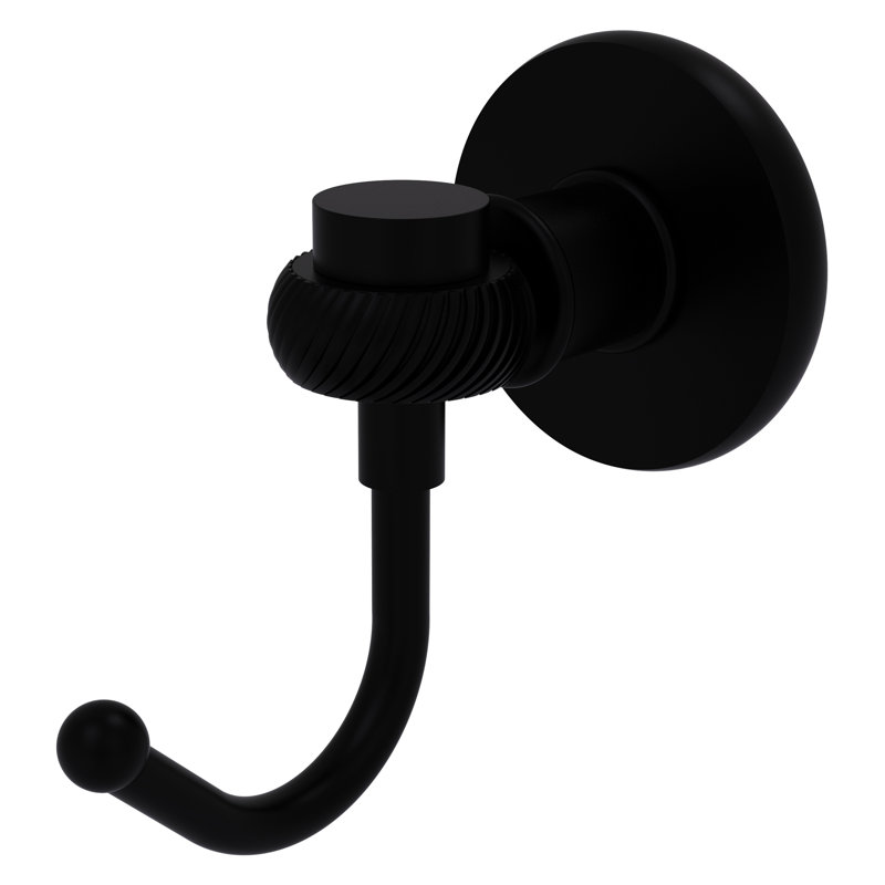 Continental Wall Mounted Towel Hook, Matte Black