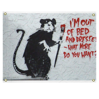 Polyester Im out of Bed Tapestry