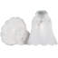 13cm H Glass Lamp Shade in White