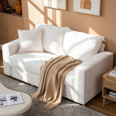 65 '' Upholstered Sofa 2 Seater Couches Small Loveseat For Small Apartment Living Room