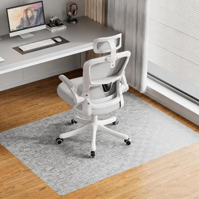 Office Chair Mat for Hardwood Floor, 30"×48" Non-Slip PVC Woven Desk Chair Mat