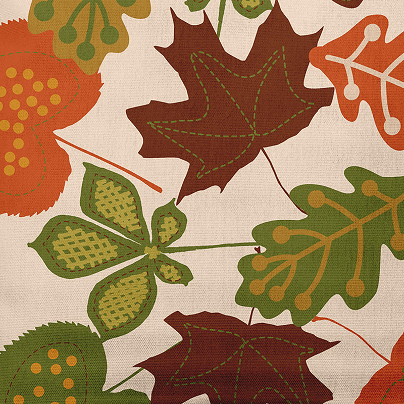 Coussin décoratif décoratif Fall Leaves, 18 po x 18 po, Chêne