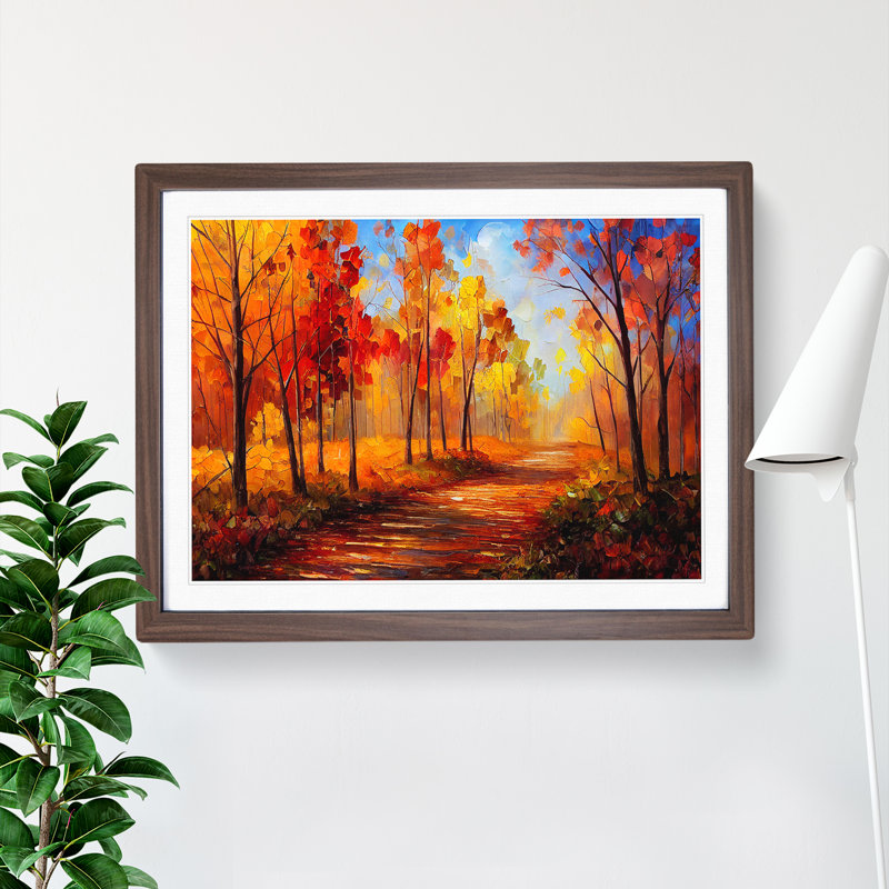 Amazing Autumn Forest Vol.1 - Framed Print, 25cm H x 34cm W x 2cm D, Walnut