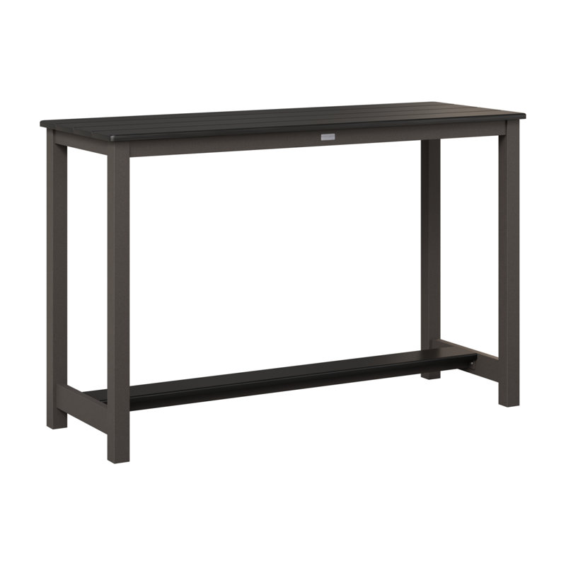 Table de bar Berlin Gardens, Graphite moucheté, H 38,5 po x l 60 po x P 22 po, Noir martelé