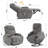 Electric Power Lift Recliner Chair for Elderly with Massage & Heat, Side Pockets & Cup Holders-2133859771