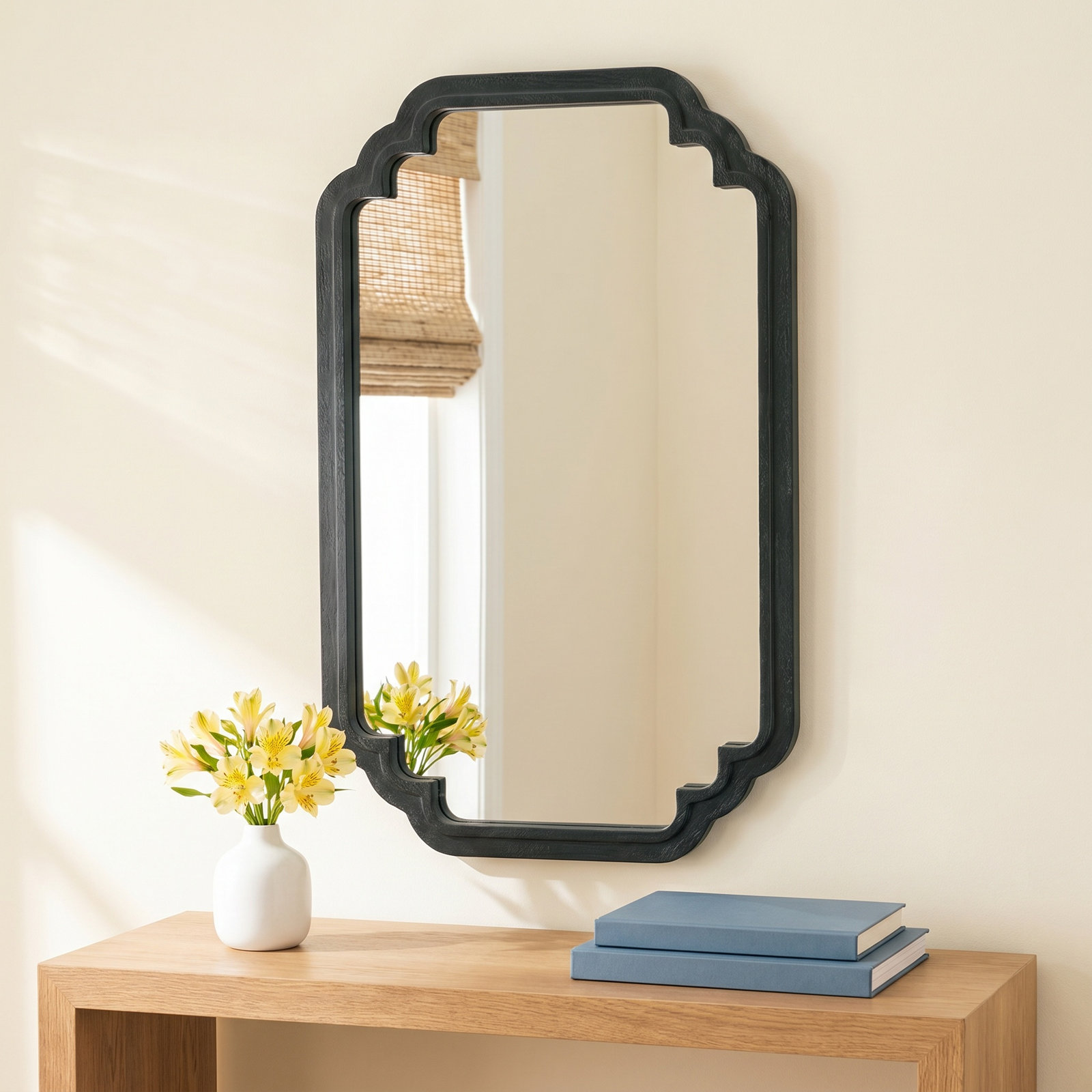 Veliko 18" Mango Accent Mirror, Black