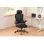 Chaise de bureau ergonomique en filet, chaise de bureau à haut dossier avec accoudoirs 3D, soutien lombaire vers le haut et le bas, chaise de travail pivotante pour ordinateur avec appui-tête réglable en 2 dimensions, fonction d'inclinaison noire