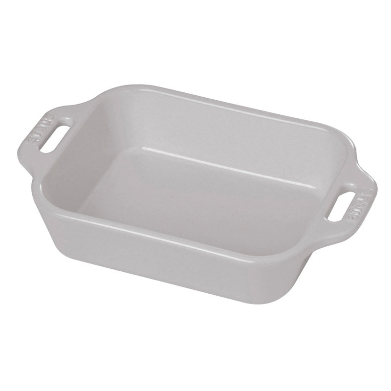 Staub Ceramics Rectangular Oven Dish, White