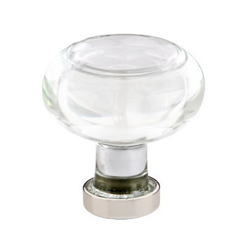 Oversized 1 1/4" Diameter Mushroom Knob, 1.25" H x 1.25" W x 1.5" D, Polished Nickel