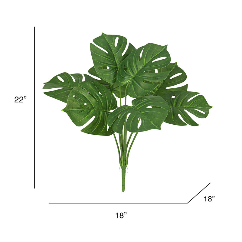 Artificial Split Leaf Philodendron Monstera Greenery Bush