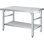 Table pliante en acier inoxydable, table de travail NSF 920LB avec tablette inférieure pour la cuisine