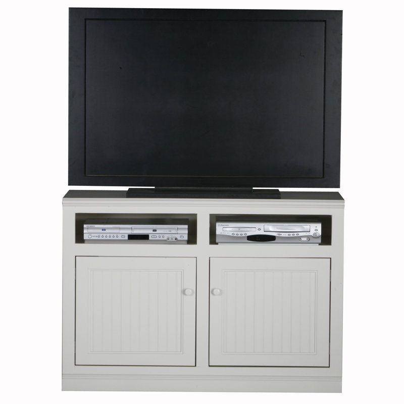 Didier Unfinished TV Stand for TVs up to 50", Wood, Smoky Blue