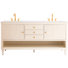Meuble-lavabo double 71,77151 po avec comptoir en marbre