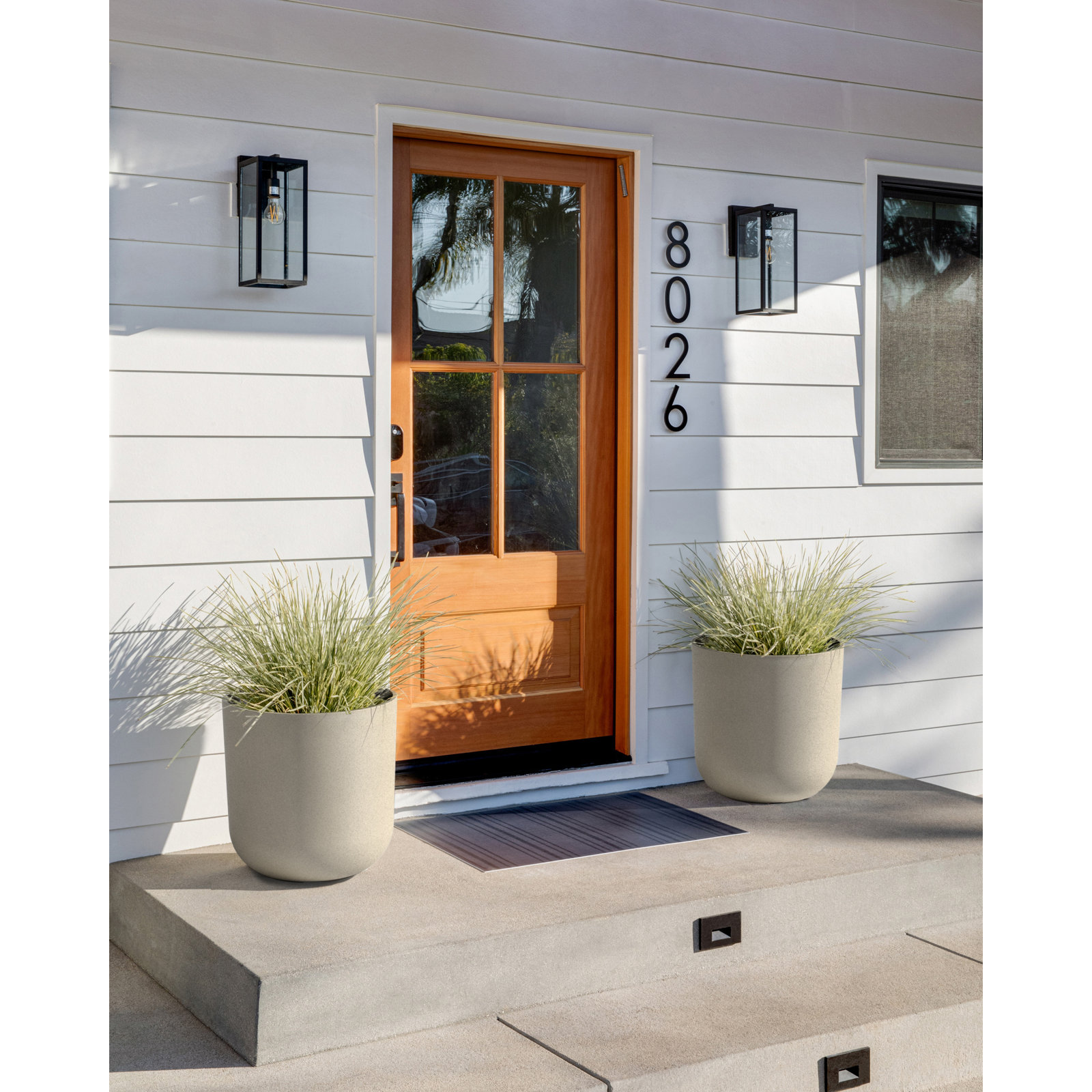 Mason Series Pot Planter, 2, 19.75" H x 18.5" W x 18.5" D, Sand