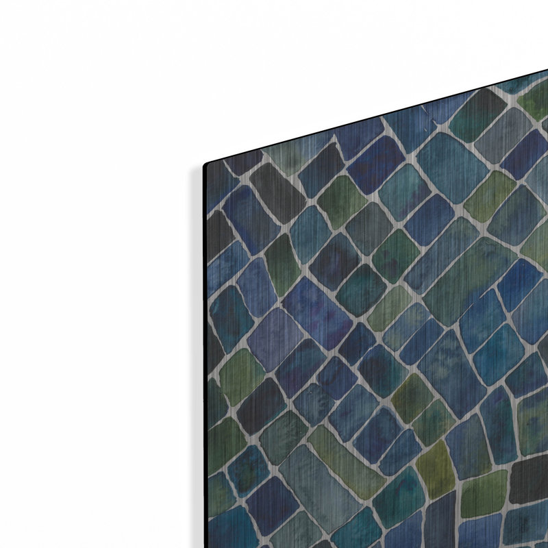  «Sea Glass 2» par Cheryl Warrick, art mural en métal, H 12 po x l 12 po