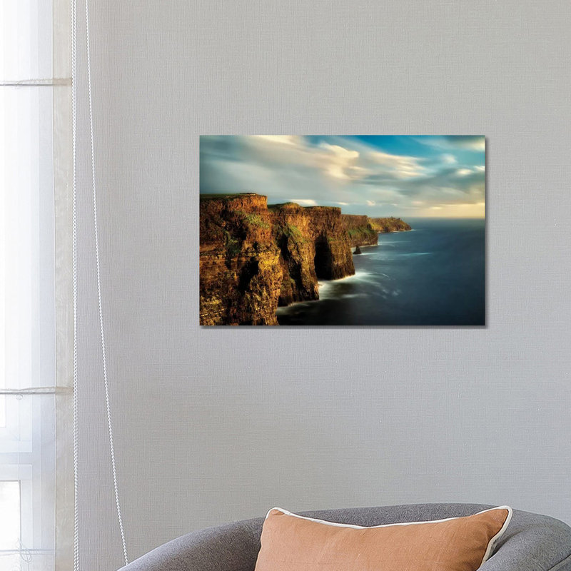 Moher Cliffs by Dennis Frates - Print on Canvas, 45.72cm H x 66.04cm W x 3.81cm D, Wrapped Canvas