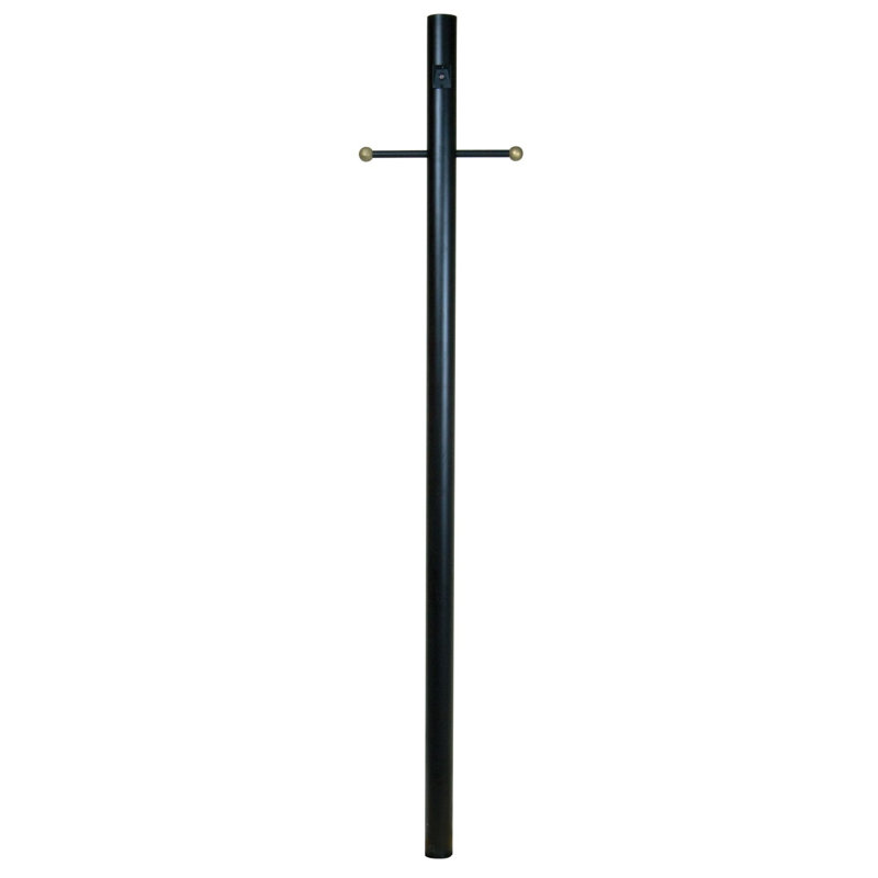 Lampadaire d'extérieur 84 po, Noir mat / Oui / Non