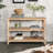 Rustic Wooden Console Table - 3 Tier, Gothic Details, 47.24" Long Entryway/Hallway Table | Gift Idea