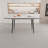 Elegant Expandable MDF Dining Table With Marble Pattern And Tapered Metal Legs