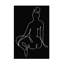 Œuvre d'art sur toile noire-93221394