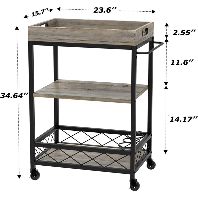 Chariot-bar Stephanotis Home, gris