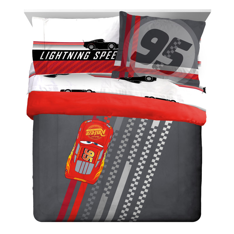 Cars Race Ready Bed Set, Queen Comforter + 6 Additional Pieces