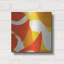  «Orange Starburst 1» par Laura Gibson, art mural en métal, 12 po x 12 po-129356817