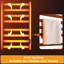 Black Heated Towel Rack Wall Mount Towel Warmer Bathroom Electric Towel Rack set