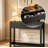 39.4'' Fluted Console Table with Drawers, Narrow Entryway Table with Storage Shelf-1995411081