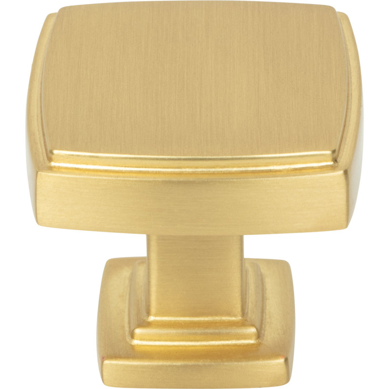 Square Knob, Brushed Gold