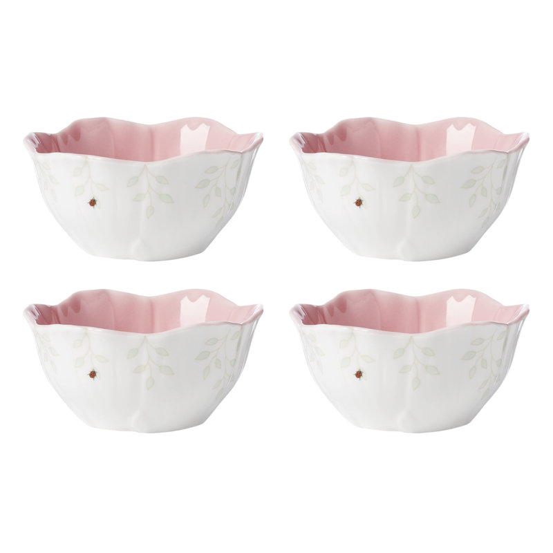 Ensemble de 4 bols à dessert Lenox Butterfly Meadow, Rose