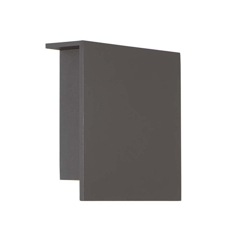Lumière carrée pour cloison d'extérieur, Bronze, H 10 po x l 10 po x P 2,375 po