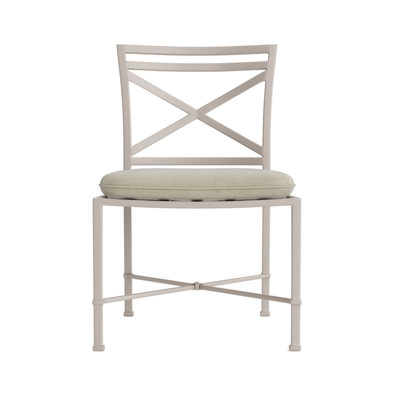 Venetian Outdoor Dining Side Chair, Dove Smooth, Fusion Charcoal, Brown