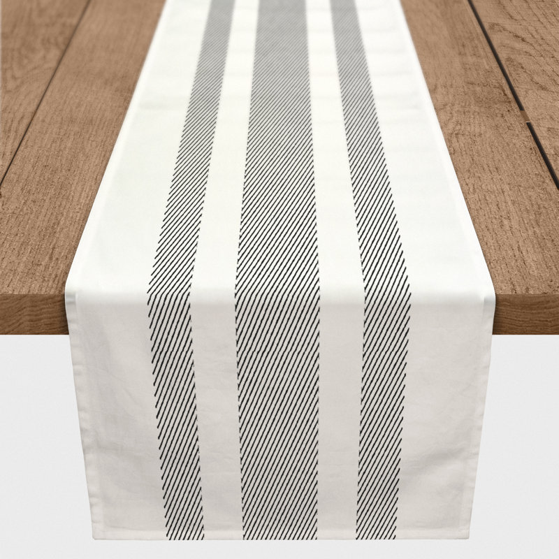 Chemin de table Laniel, 72 po x 16 po, Noir