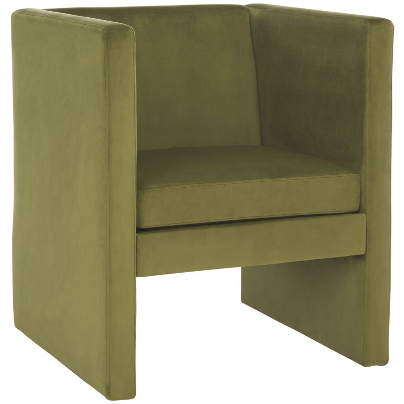 Jedu Velvet Armchair, Olive Green