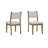 Darla 5Pc 70"W Rectangular Walnut Oak Geometric Cross Base Dining Set