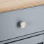 Élégante armoire à buffet, 2 tiroirs, porte-bouteilles en verre et à vin, armoires à portes attrayantes, pour la cuisine et la salle à manger, armoire buffet exquise en chêne bleu avec porte-étagère, salle à manger,