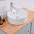 Round Bathroom Vessel Sink 15.7" x 5.7" with Glossy White Finish