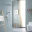Système de douche à pluie 12 po avec douchette à main, fixation murale, double fonction, nickel brossé-90479022