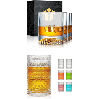 Combinaison de verres, verres à whisky verres à whisky 12 oz