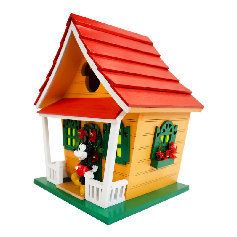 Mickey Icon Birdhouse W/ Red Roof