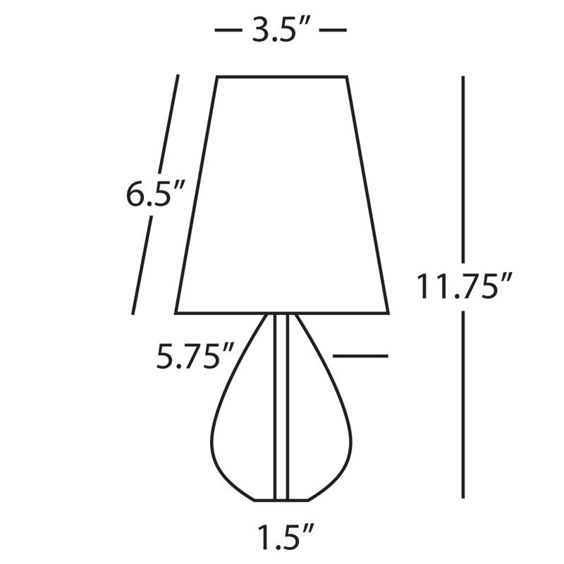 Lampe de table 11,75 "Jonathan Adler Claridge