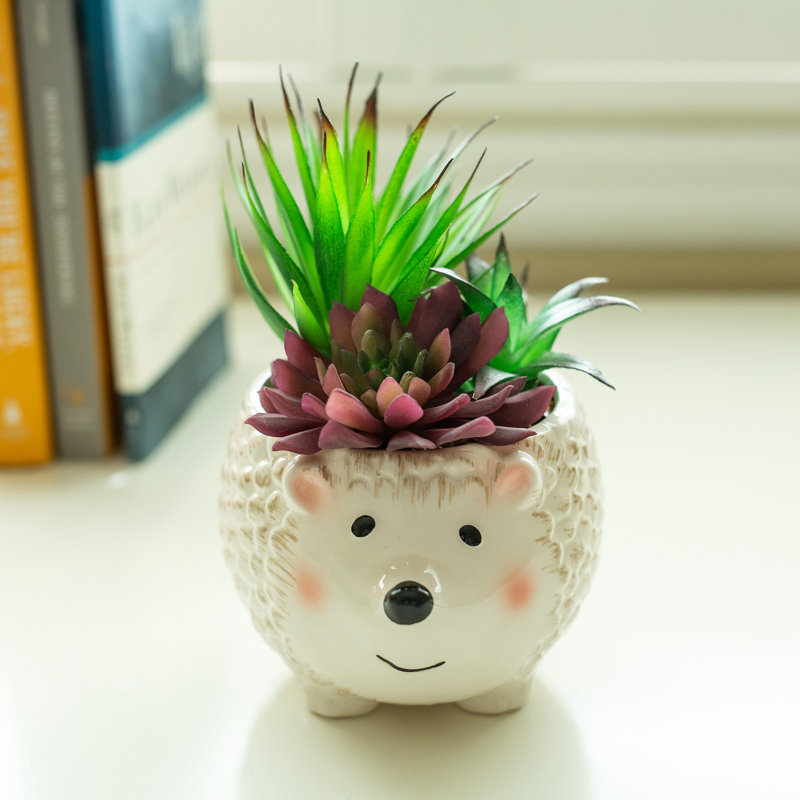 Agave de fleurs en céramique en céramique-hedgehog