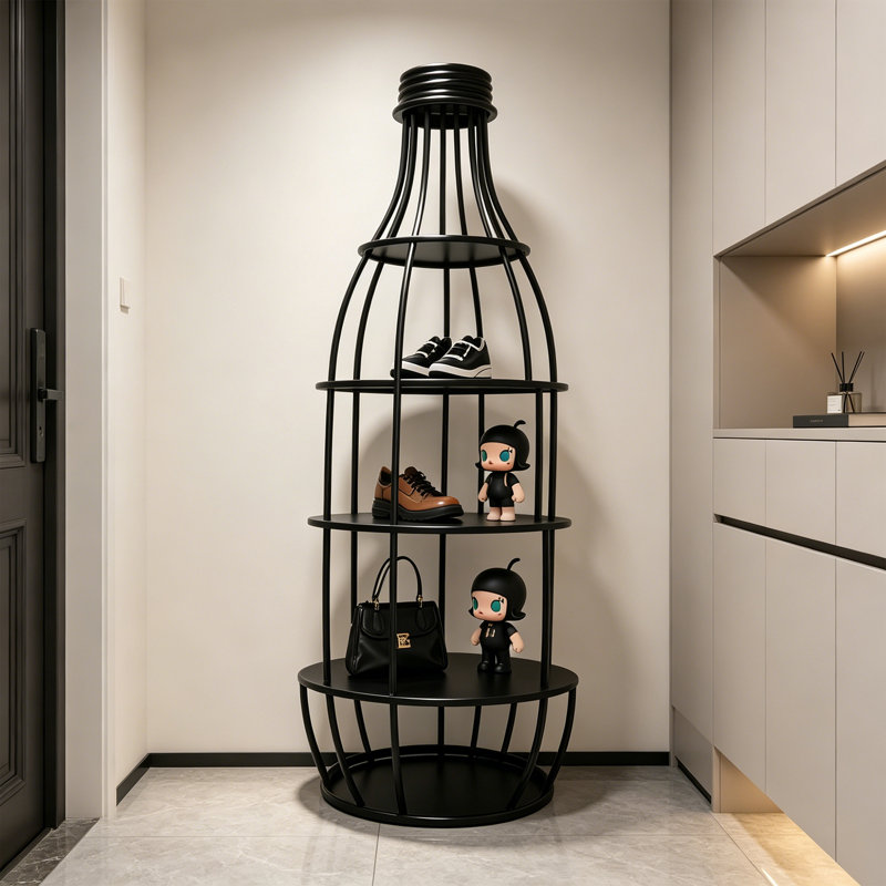Présentoir à bouteilles à 5 niveaux Modern, (5 tablettes) H 68,9 po x l 23,62 po x P 23,62 po