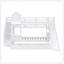 Lit superposé simple au-dessus d'un lit simple avec 2 tiroirs, 3 tablettes et glissade - blanc-130092052
