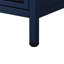 Table de chevet de table en bois massif avec armoire - Table basse latérale bleu foncé pour rangement dans la chambre à coucher et le salon