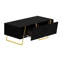 Table basse rectangulaire moderne ultrabrillante