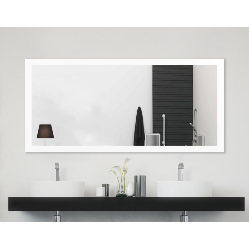 Tieger Mirror, 32" H x 55" W, White